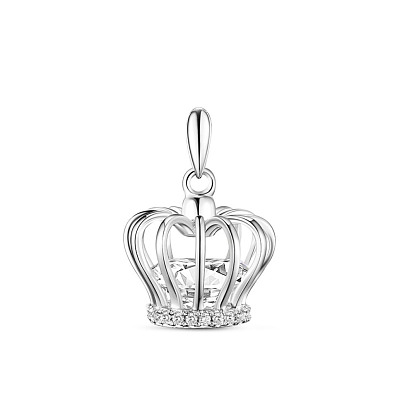 TINYSAND  Sterling Silver Charm, with Cubic Zirconia Crown