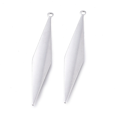 Pendentifs en acier inoxydable, Coupe au laser, losange