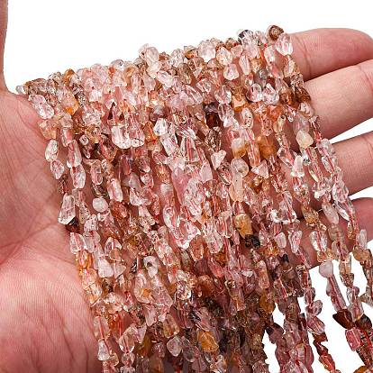 Натуральный гематоидный кварц / нитки из железистого кварца, самородки