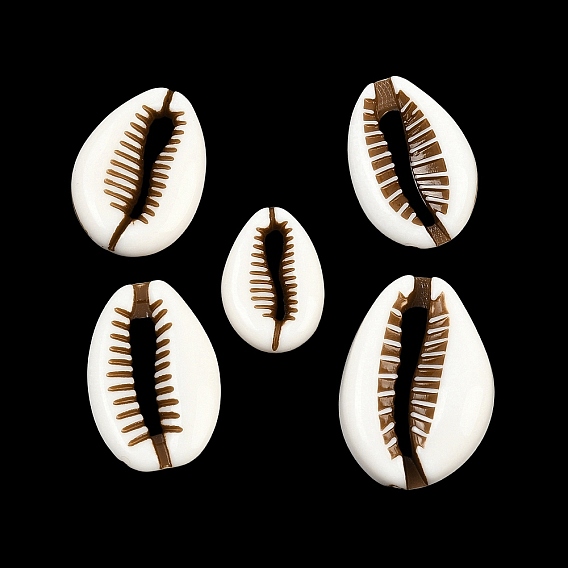 Непрозрачные акриловые бусины, окрашенные распылением, имитация оболочки, формы раковины