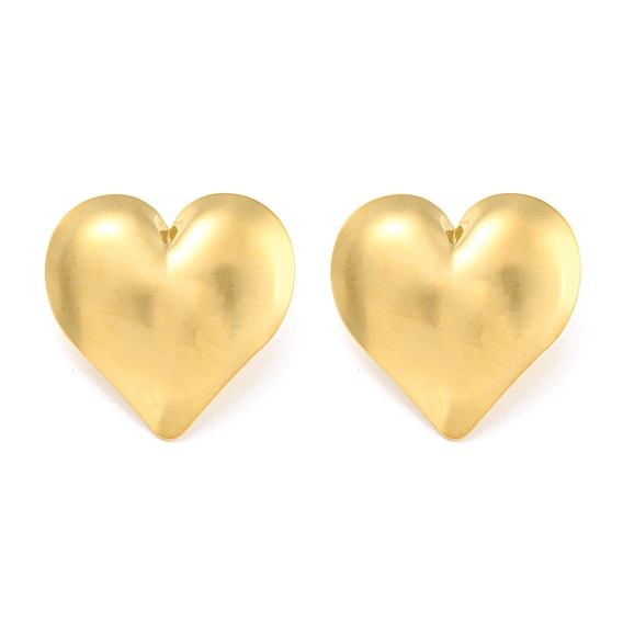 Ионное покрытие (ip) 304 серьги-гвоздики из нержавеющей стали для женщин, сердце