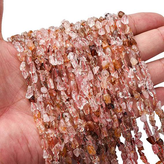 Натуральный гематоидный кварц / нитки из железистого кварца, самородки