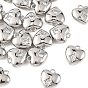 SHEGRACE Valentine's Day Brass Micro Pave Clear Cubic Zirconia Charms, Heart with Star Charms, Cadmium Free & Lead Free & Nickel Free