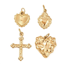 304 подвески из нержавеющей стали, с целью перехода в кольце, амулет крест/сердце