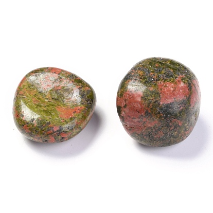 Natural Unakite Beads, Healing Stones, for Energy Balancing Meditation Therapy, No Hole, Nuggets, Tumbled Stone, Healing Stones for 7 Chakras Balancing, Crystal Therapy, Meditation, Reiki, Vase Filler Gems