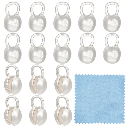 925 шарики из стерлингового серебра, Калотте заканчивается, крышка раскладушки, круглые, с печатью 925