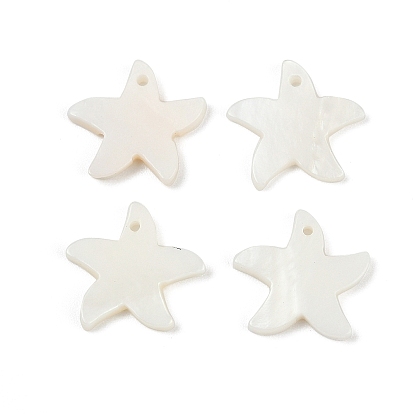 Подвески в виде морских звезд из натуральных пресноводных ракушек