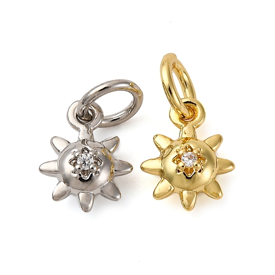 Подвески от солнца из латуни с микропаве из кубического циркония, с целью перехода в кольце, долговечный, без кадмия и без свинца, стойки покрытие