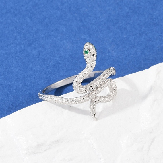 925 серебряные манжеты, с микро проложить кубического циркония, змея