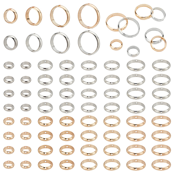 8 сумки 8 стиль латунная рамка для бусин, для серег и украшений для волос аксессуары сумка бусина пряжка, круглые кольца