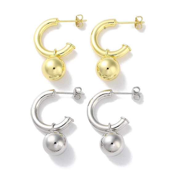 Серьга-гвоздик из латуни с покрытием стойки, долговечный, без свинца и без кадмия