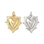 Латунные подвески, сердце, без кадмия и без свинца, стойки покрытие, долговечный, с целью перехода в кольце