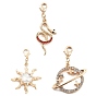 Сплав горный хрусталь солнце змея планета подвеска украшение, подвески с застежкой-лобстером украшения