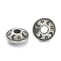 304 Stainless Steel Spacer Beads, Disc with Star & Moon