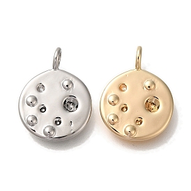 Brass Pendant Rhinestone Settings, Round