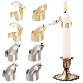 Gorgecraft 4Pcs 2 Colors Alloy Wick Flame Candle Snuffer, Automatic Fire Extinguisher, for Putting Out Candle Flame Safely