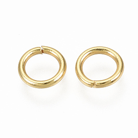 304 inox Anneaux ouverte, connecteurs métalliques pour la fabrication de bijoux et accessoires de porte-clés
