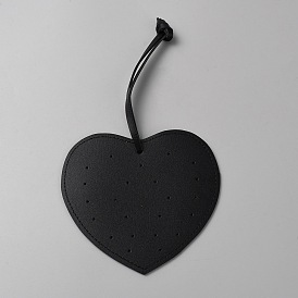 Cartes de présentation pour boucles d'oreilles en simili cuir, cœur