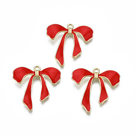 Crémaillère placage pendentifs en émail d'alliage, or et de lumière, sans cadmium et sans nickel et sans plomb, bowknot