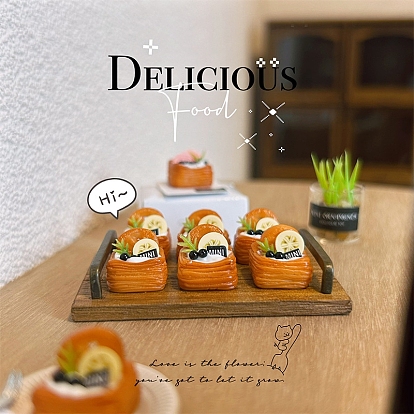 Миниатюрные украшения из смолы, аксессуары для домашнего кукольного домика с микро-ландшафтом, притворяясь опорными украшениями, питание