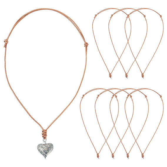 20pcs fabrication de colliers en cuir de vachette réglables, avec 304 anneaux en acier inoxydable