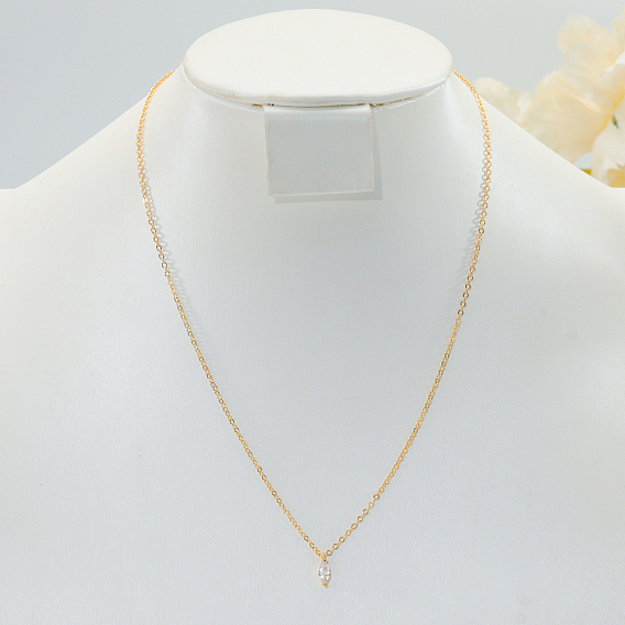 Латунные подвески с прозрачным кубическим цирконием и конским глазом для женщин