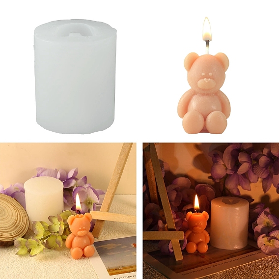 Силиконовые формы для свечей своими руками, для изготовления свечей, медведь