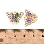 Rack Plating Alloy Pendants, with Rhinestone and Acrylic, Butterfly Charms