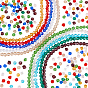 1300~1500Pcs 10 Colors Imitation Austrian Crystal Bicone Beads, Faceted Glass Beads Strands