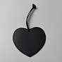 Imitation Leather Earring Display Cards, Heart