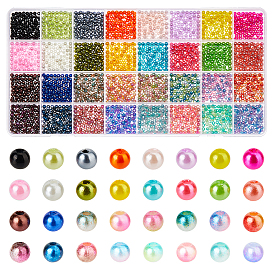 Набор для изготовления браслета из искусственного жемчуга своими руками, включая круглые бусины из АБС-пластика