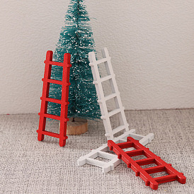 Wood Miniature Ornaments, Micro Landscape Home Dollhouse Accessories, Pretending Prop Decorations, Ladder