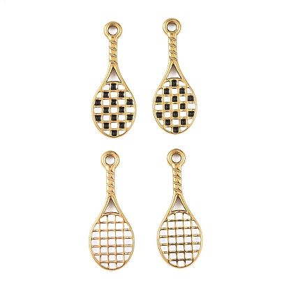 304 нержавеющей стальной эмали подвески, прелести ракетки, вакуумное покрытие pvd, реальный 18 k позолоченный