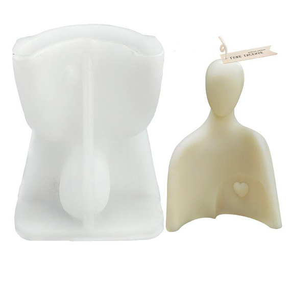Moules de statue de buste en silicone, bougie d'amour du père, bricolage, pour la fabrication de bougies parfumées de sculpture de demi-corps