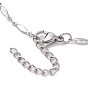 304 Stainless Steel Oval Link Chain Bracelet Makings, Fit for Connector Charms, with Lobster Claw Clasp & Chain Extender