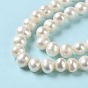 Natural Pearl Beads Strands, Round, Grade 3A