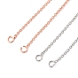 1.3мм латунный кабель цепочка изготовление ожерелья, с 304 из нержавеющей стали омара застежками, без свинца и без кадмия, долговечный, стойки покрытие