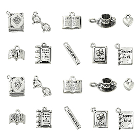 50шт. 10 стиль тибетский стиль подвеска из сплава со стразами, разнообразные