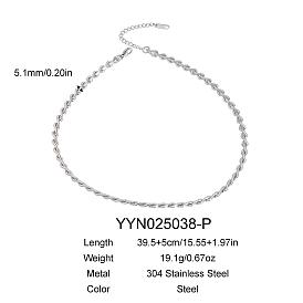 Ожерелья из нержавеющей стали для унисекс, цвет нержавеющей стали