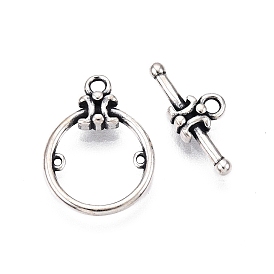 Jewelry Clasps, 925 Sterling Silver Ring Toggle Clasps, Ring