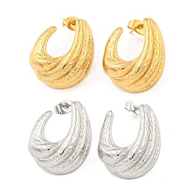 304 из нержавеющей стали уха шпильки, серьги-гвоздики для женщин, c-образный