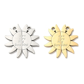 304 подвески из нержавеющей стали, солнце со словом ты мое солнце