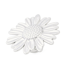 Антикоррозийные 304 открытые манжетные кольца из нержавеющей стали с цветком, Кольца для женщин