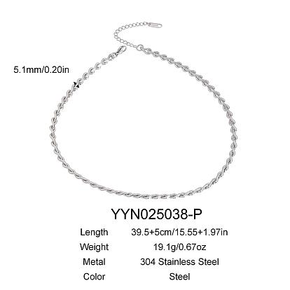 Ожерелья из нержавеющей стали для унисекс, цвет нержавеющей стали