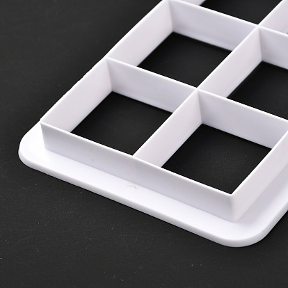 3 Sizes Square Food Grade Plastic Cookie Cutters Sets, Cookies Moulds, DIY Biscuit Baking Tool