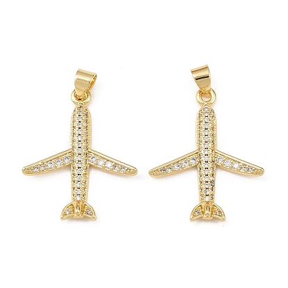 Латунные микро проложить кубического циркония подвески, прелести самолета, долговечный, без кадмия и без свинца