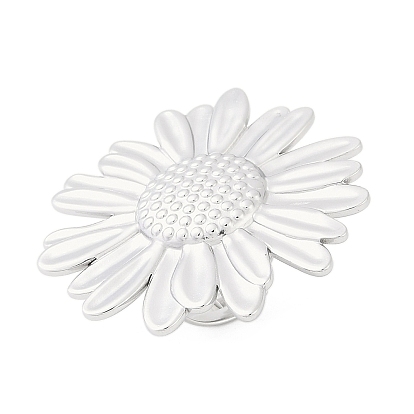 Антикоррозийные 304 открытые манжетные кольца из нержавеющей стали с цветком, Кольца для женщин