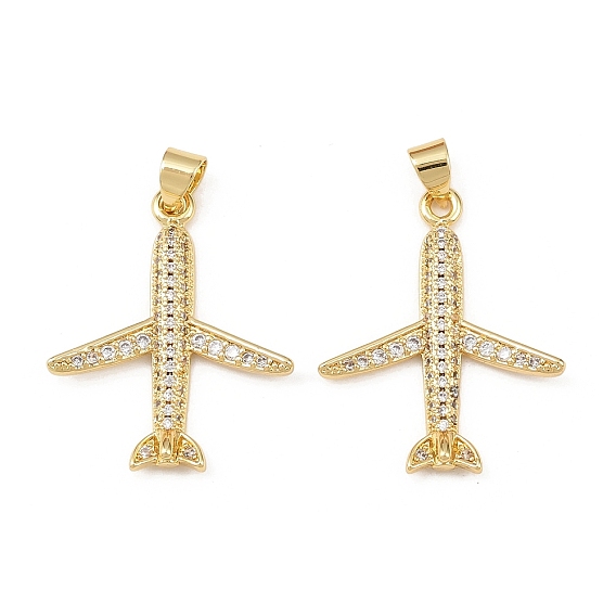 Латунные микро проложить кубического циркония подвески, прелести самолета, долговечный, без кадмия и без свинца