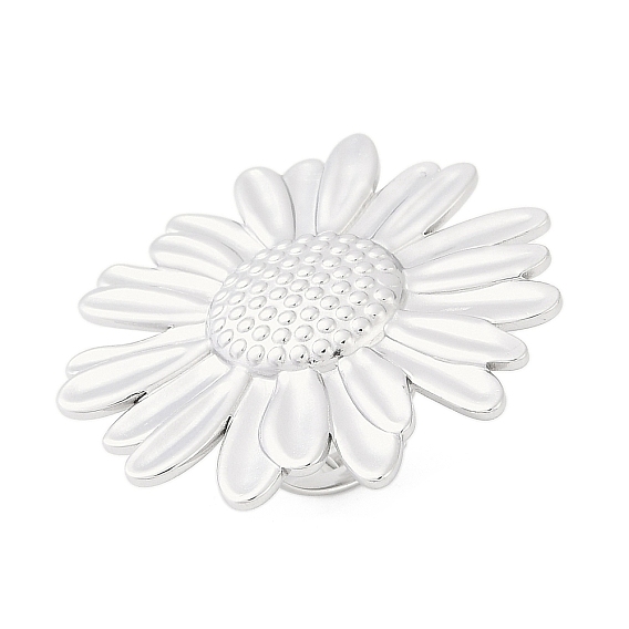 Антикоррозийные 304 открытые манжетные кольца из нержавеющей стали с цветком, Кольца для женщин