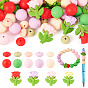 48Pcs 14 Styles Flower Silicone Beads
